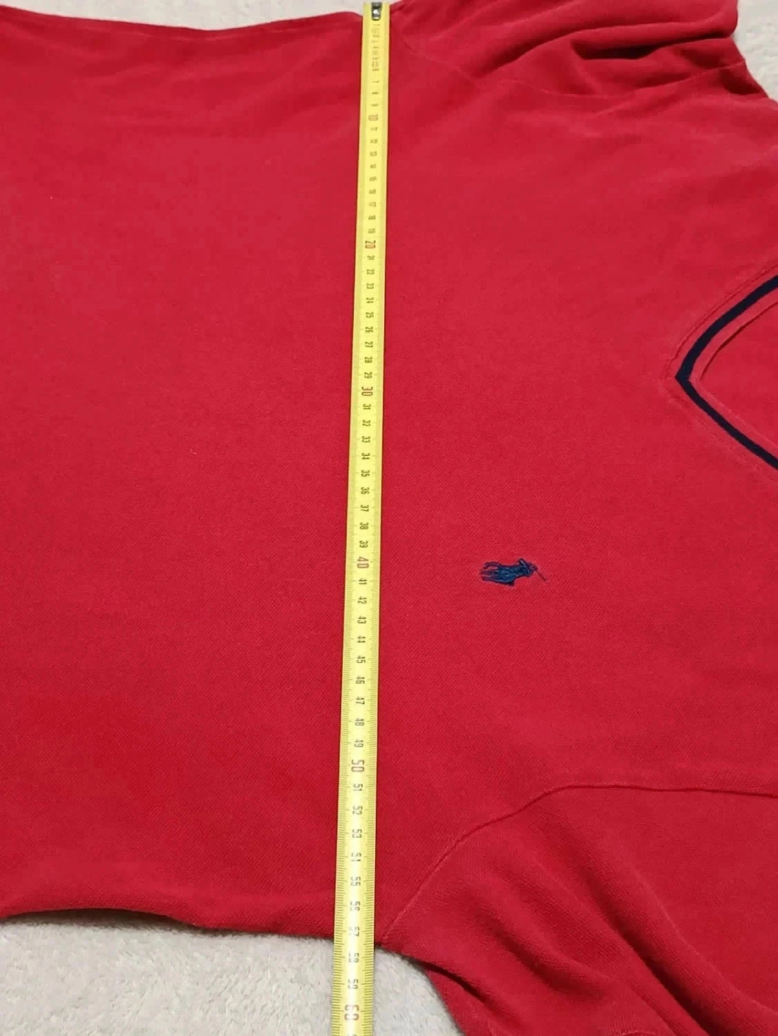 Vintage Polo Ralph Lauren rood V-hals T-shirt Maat M – photo 11